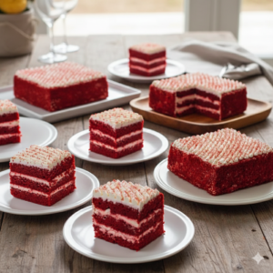 Quadradinhos de bolo velvet
